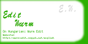 edit wurm business card